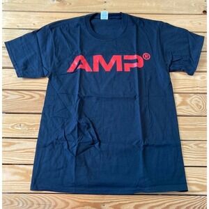 NEW Port and Company Amp Lighting T Shirt Large Men’s Black Short Sleeve